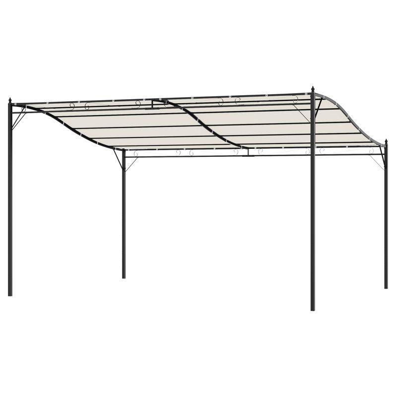 Outsunny 13 Ft.W x 10 Ft. D Canvas Pergola with Canopy