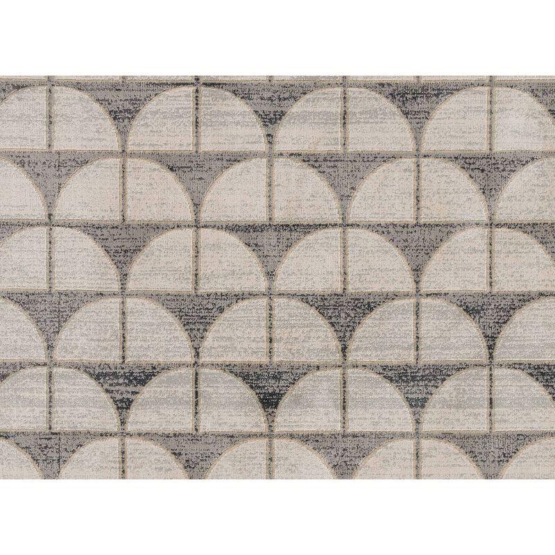 Momeni Edition Geometric Machine Loomed Rug Charcoal Gray