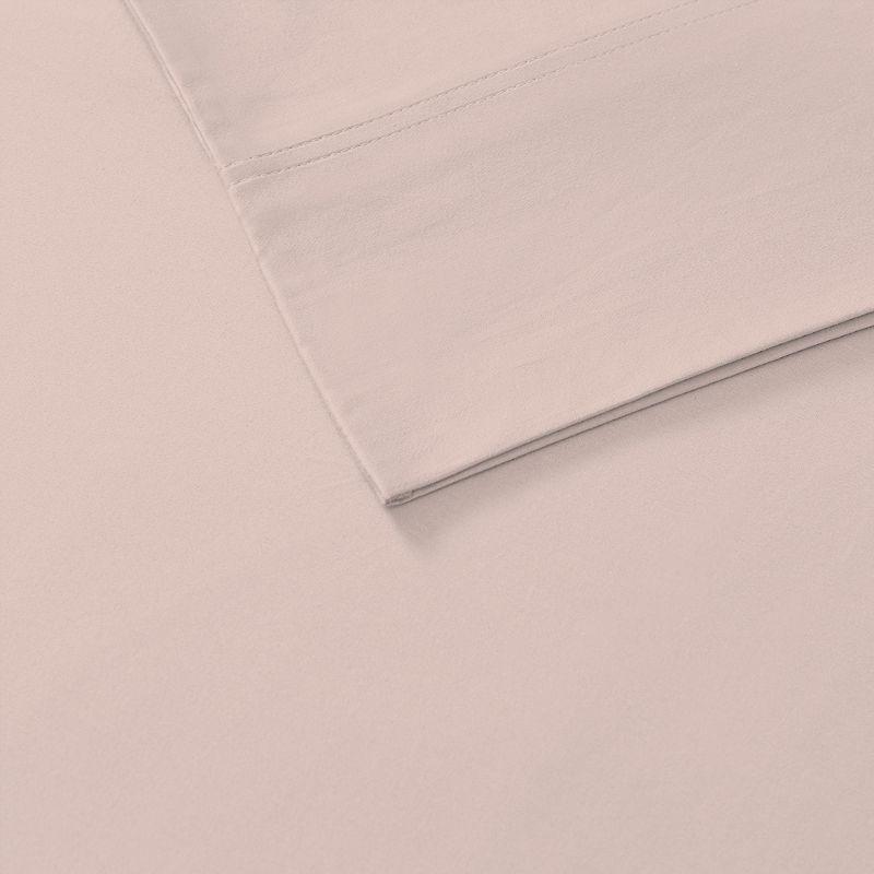 Blush Queen Cotton Percale Flat Sheet Set