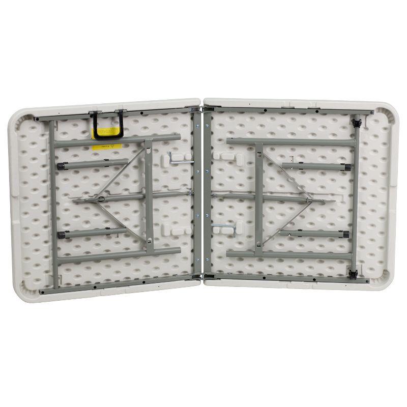 Flash Furniture Noah 30"W x 60"L Bi-Fold Granite White Plastic Folding Table - Banquet Table & Reviews | Wayfair