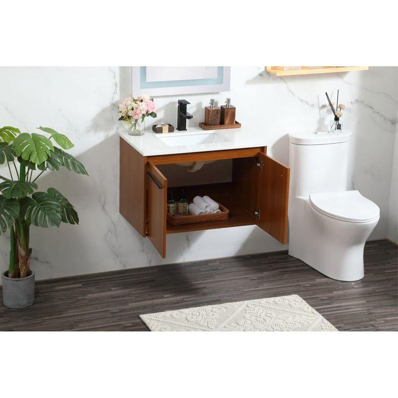 Elegant Lighting 30 inch single bathroom vanity in teak