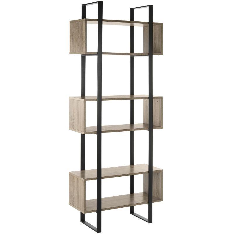 Adhara Etagere - FOX4278 - Light Brown/Black - Safavieh Couture