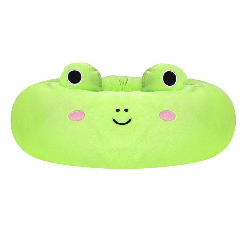 Squishmallows Wendy The Frog Cat and Dog Bolster Bed - Lime Green S