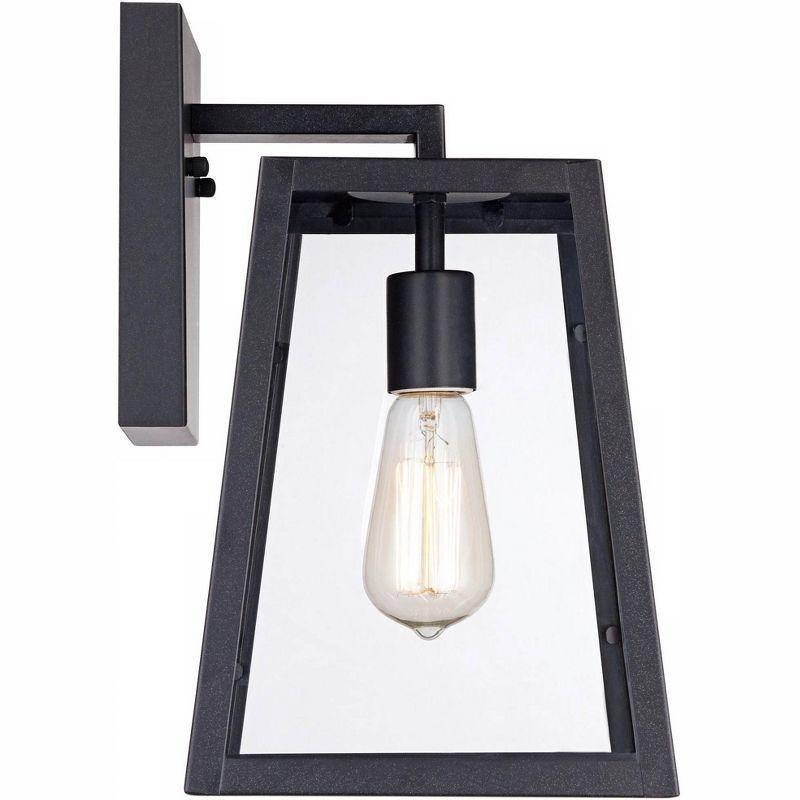 John Timberland Arrington Modern Outdoor Wall Light Fixture Mystic Black 13" Clear Glass for Post Exterior Barn Deck House Porch Yard Posts Patio Home