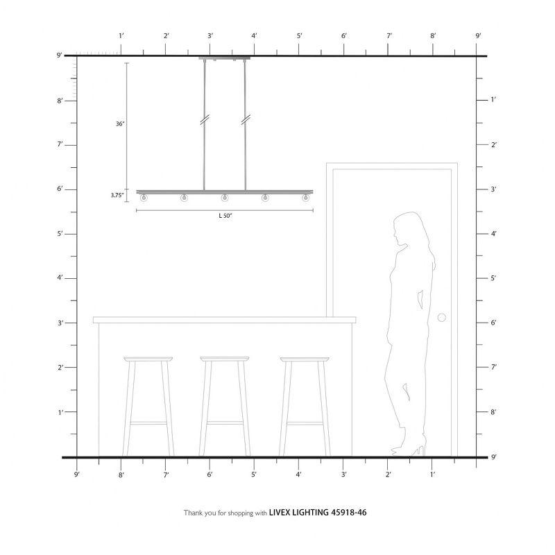 Livex Lighting Acra 10 - Light Chandelier in  Black Chrome