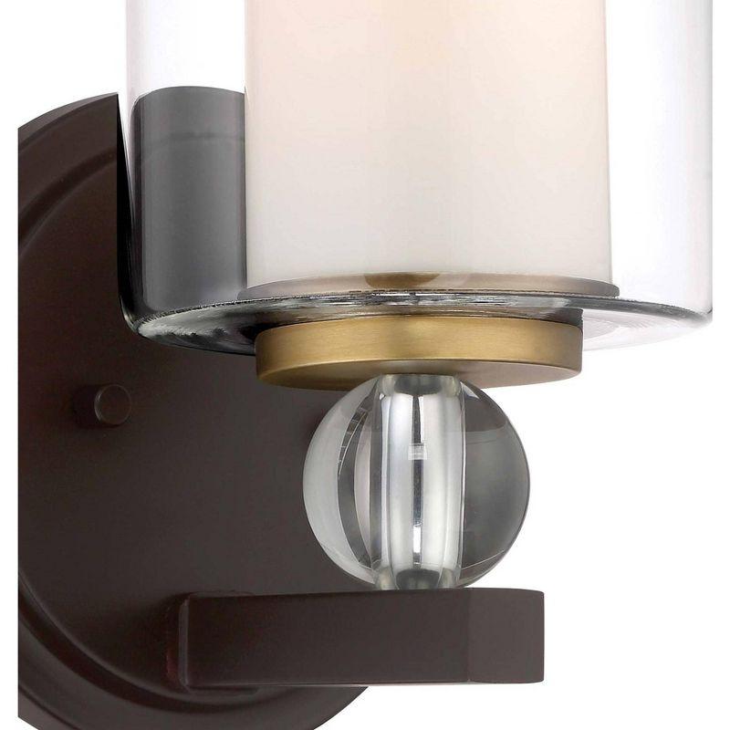 Minka Lavery Industrial Wall Light Sconce Bronze Hardwired 6 1/4" Fixture Clear Glass Shade for Bathroom Vanity Living Room