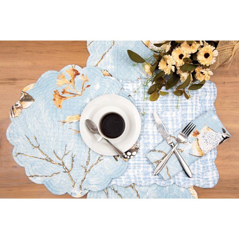 C&F Home Meraki Island Reversible Blue Coastal Napkin Set of 6