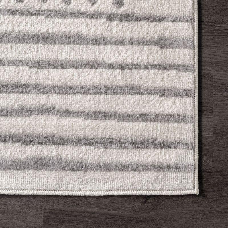 Nuloom Briggs Geometric 9x12 Indoor Area Rug for Living Room Bedroom Dining Room Kitchen, Light Grey/Ivory