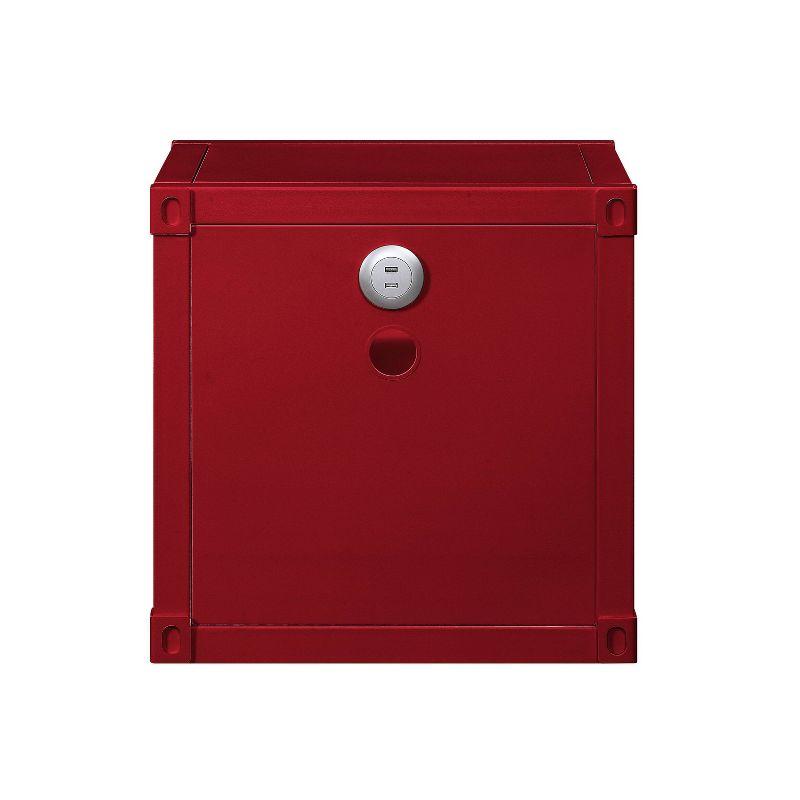F&L Homes Studio Cargo Metal Nightstand W/USB