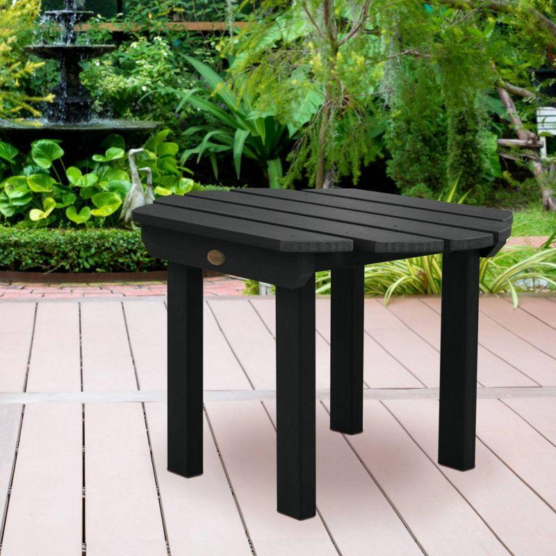 Classic Westport Patio Side Table Black - highwood: Weather-Resistant, Rectangular End Table