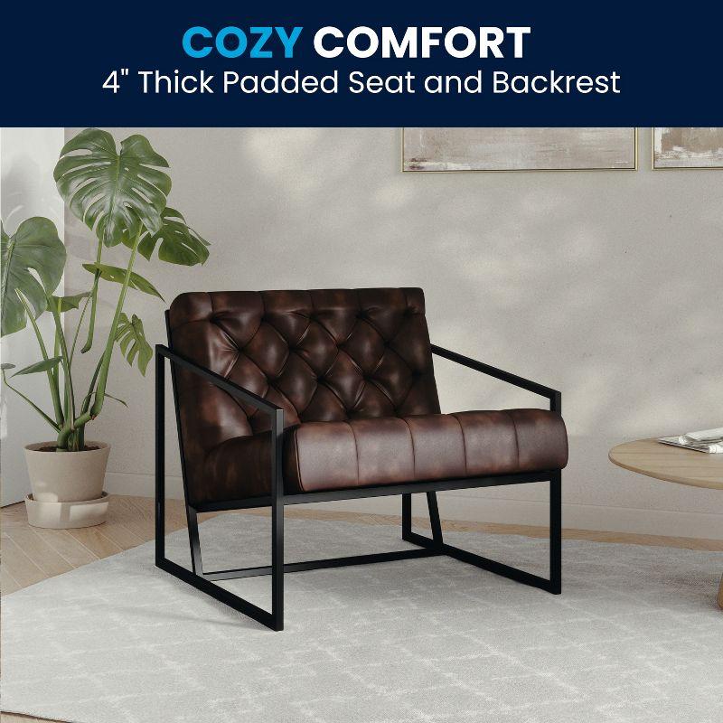 Flash Furniture Hercules Madison Bomber Jacket LeatherSoft Tufted Lounge Chair