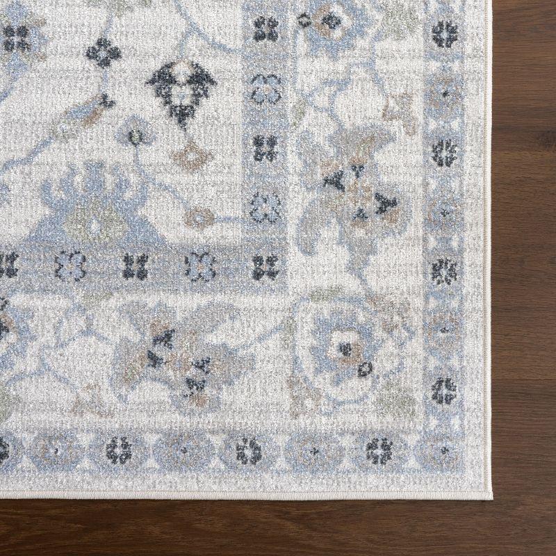 Nuloom Bridie Medallion Pet Friendly Machine Washable Area Rug, 4' x 6', Light Blue