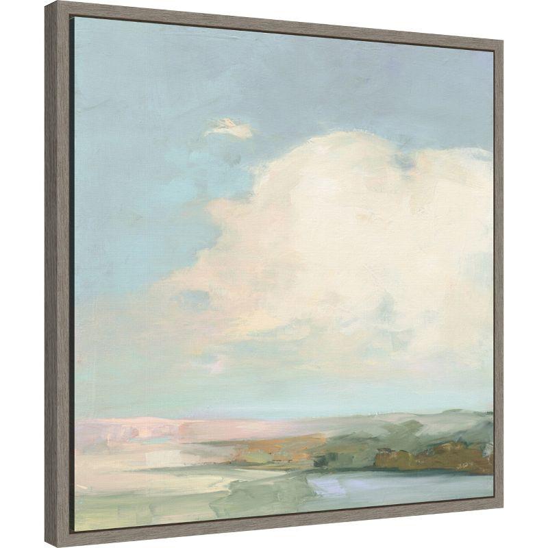 Amanti Art Colorful Horizon II Blue by Julia Purinton Canvas Wall Art Print Framed 22 x 22-in.