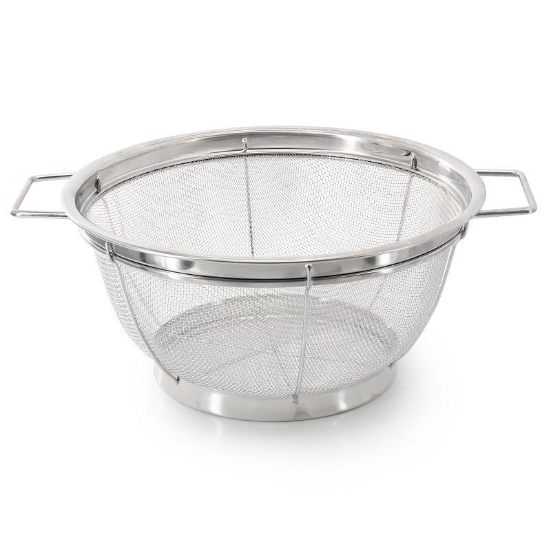 Oster Baldwyn 2 Piece 11 inch and 8.75 Inch Round Stainless Steel Mesh Colander Set