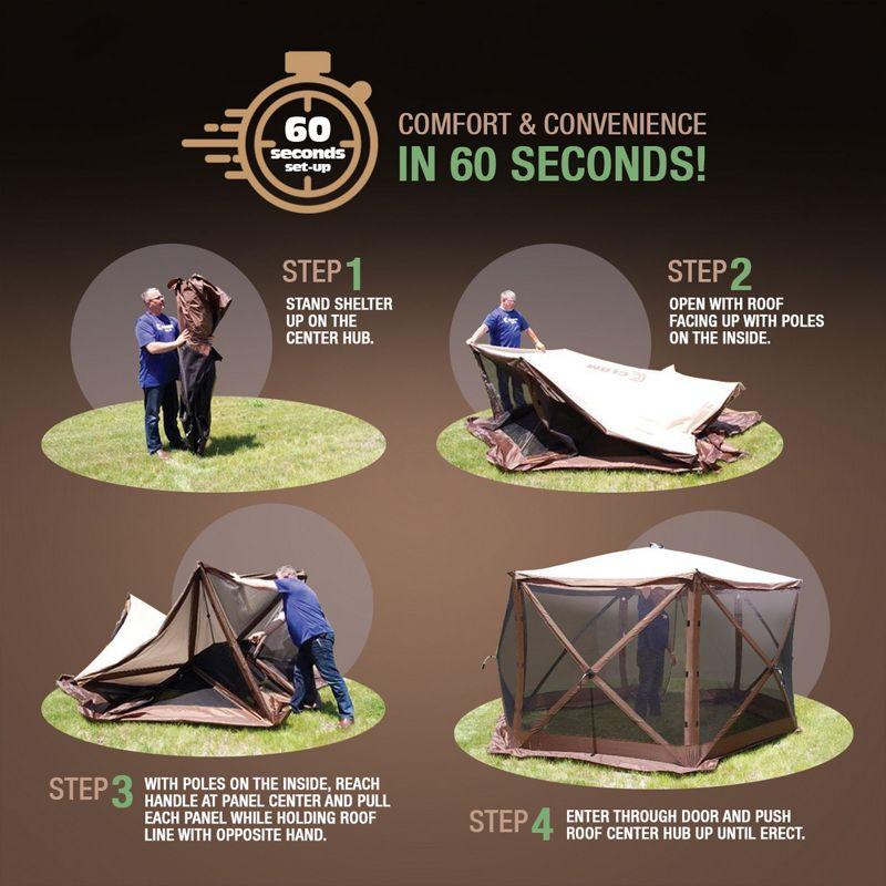 CLAM Quick-Set Portable Outdoor Camping Canopy Shelter