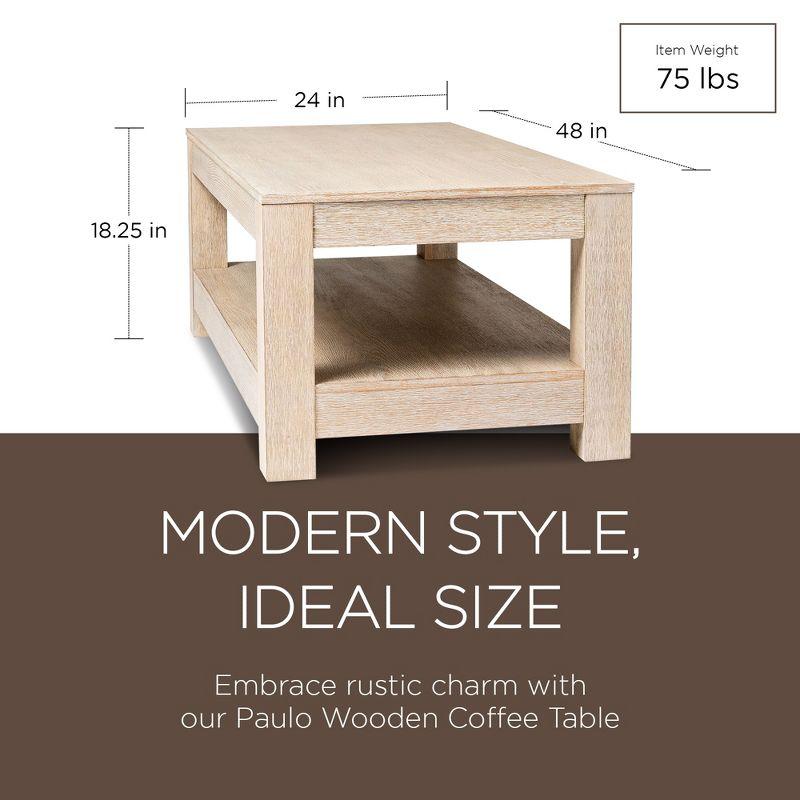 Maven Lane Paulo Wooden Coffee Table