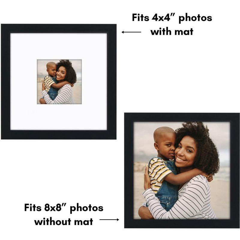 Americanflat Gallery-Style Deep Molding Picture Frame with Mat to Secure Artwork, Prints, and Photos