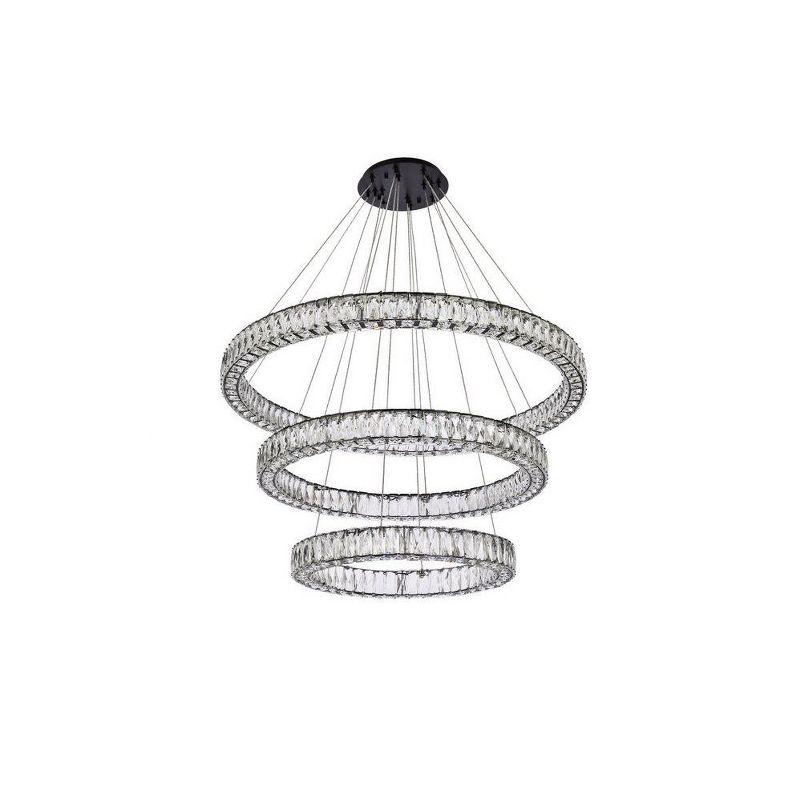 Elegant Lighting Monroe 3 - Light Chandelier in  Black