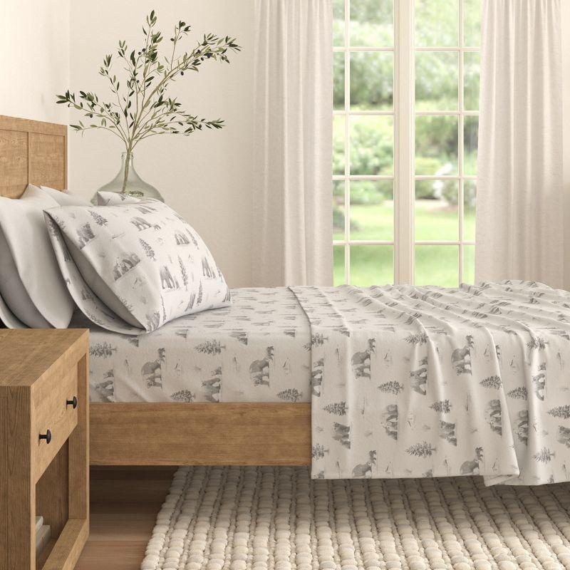 100% Cotton Lodge Printed Flannel Sheet Set