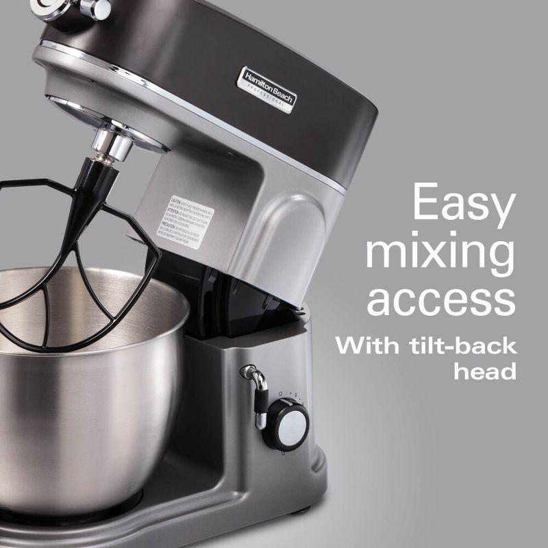 Hamilton Beach® Professional All-Metal Stand Mixer with Specialty Attachment Hub 5 Quart