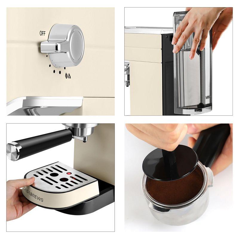 Casabrews CASABREWS CM5418 20 Bar Espresso Machine Coffee Maker W/ Powerful Steam Wand Stainless Steel