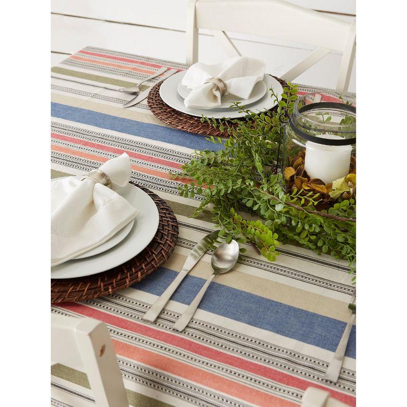 Design Imports  Stripe Tablecloth, Warm Stripe, 60X84"