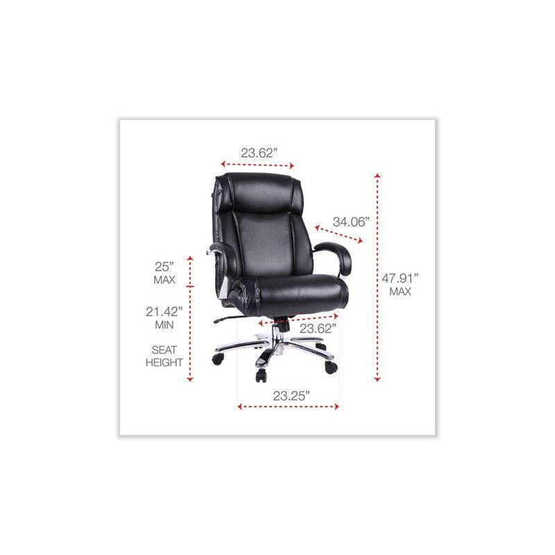 Maxxis Series Black Leather Executive Chair with Chrome Base