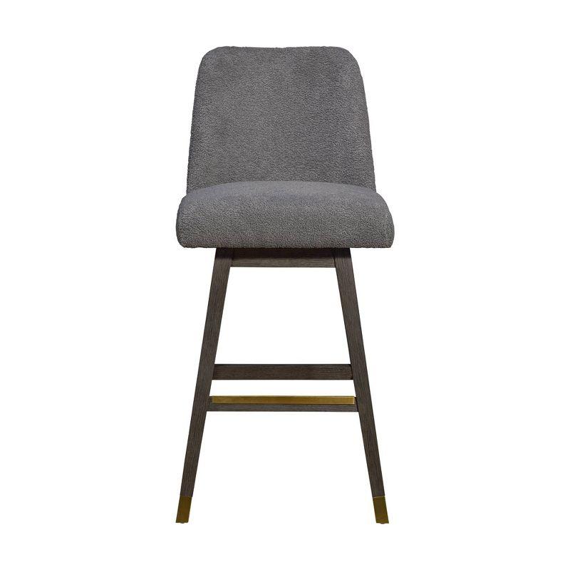 Armen Living 40" Amalie Swivel Barstool Gray