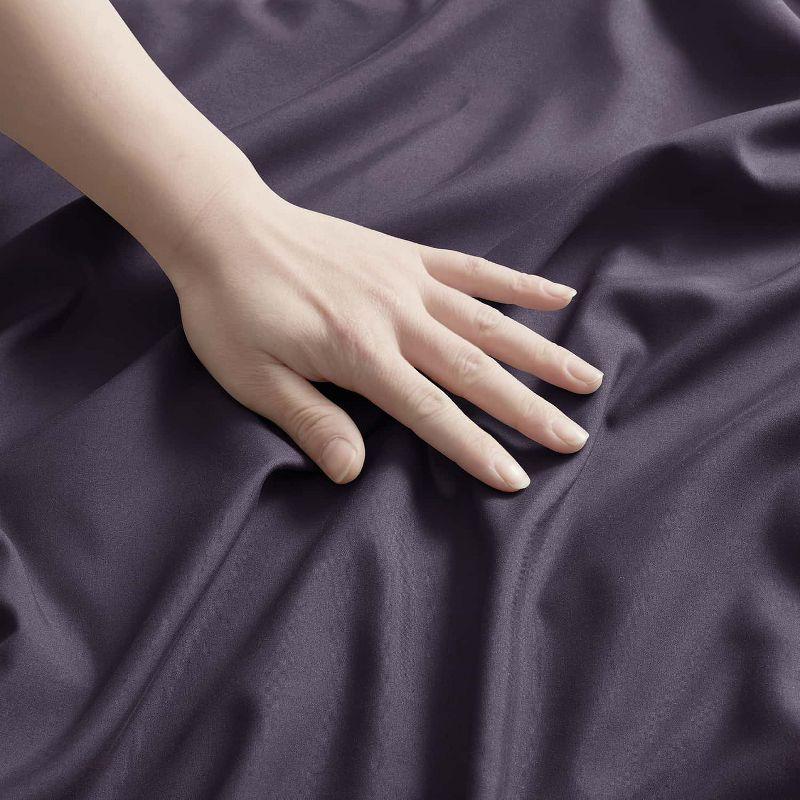 Nestl Luxury Soft Microfiber Standard/Queen Size Pillowcases, Set of 2, Purple Eggplant