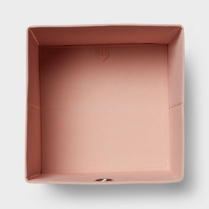 11" Fabric Bin Pink Floral - Room Essentials™: Storage Cube for Dorm Rooms, Folds Flat, 11 Inch System Compatible