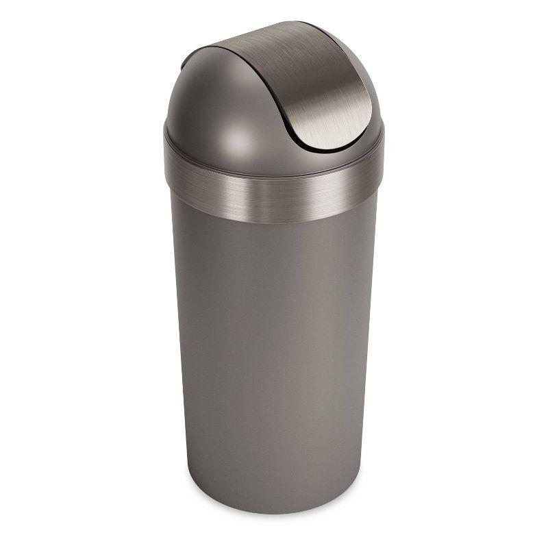 Umbra Venti Plastic Swing Top Kitchen Trash Can - 16 Gallons