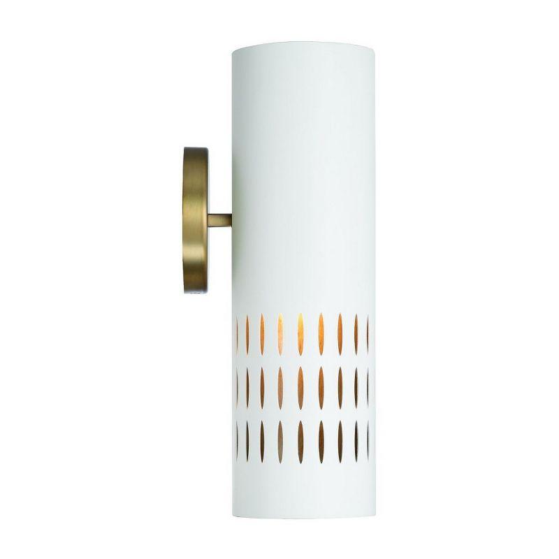 Capital Lighting Dash 1 - Light Wall Light in  Aged Brass/White