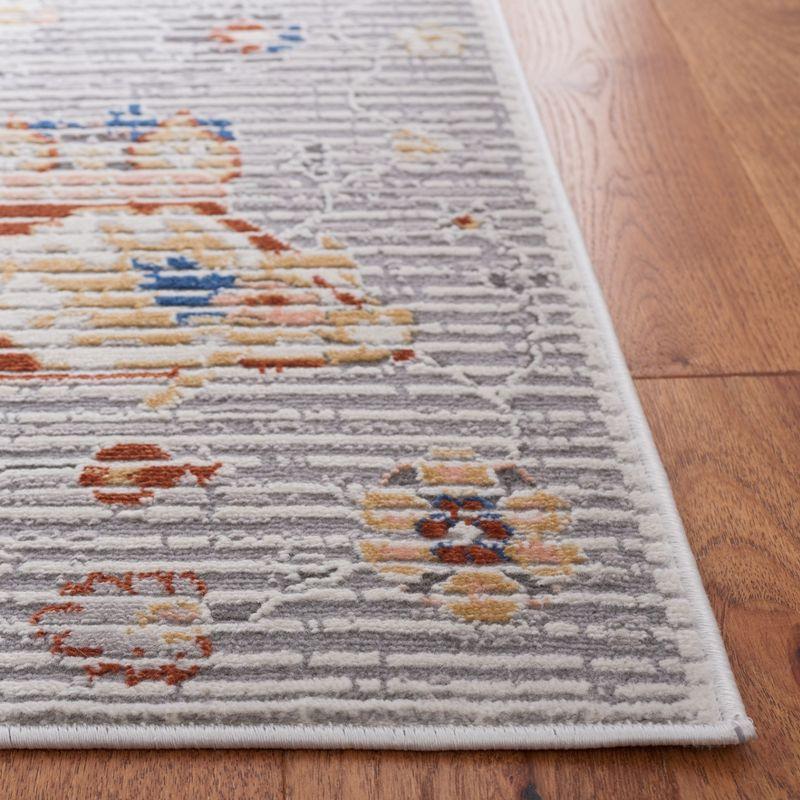 Gray Hand-Knotted Wool and Synthetic 8' x 10' Rug