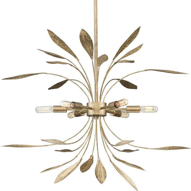 Progress Lighting Mariposa 6-Light Hanging Pendant, Antique Gold, Steel, Contemporary, No Shade