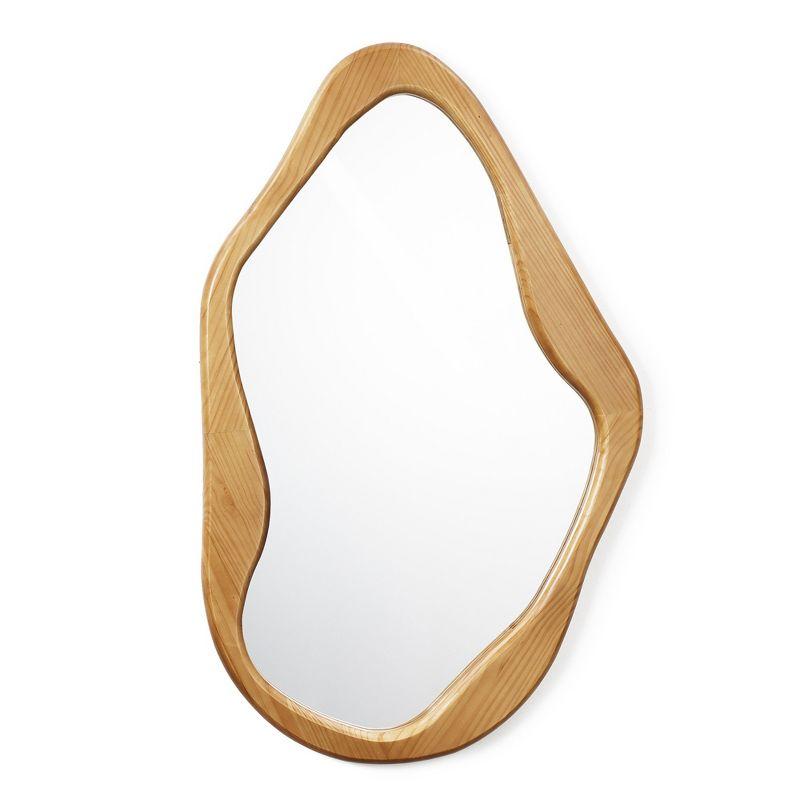 Organic Pine Wood Free Form Wall Mirror