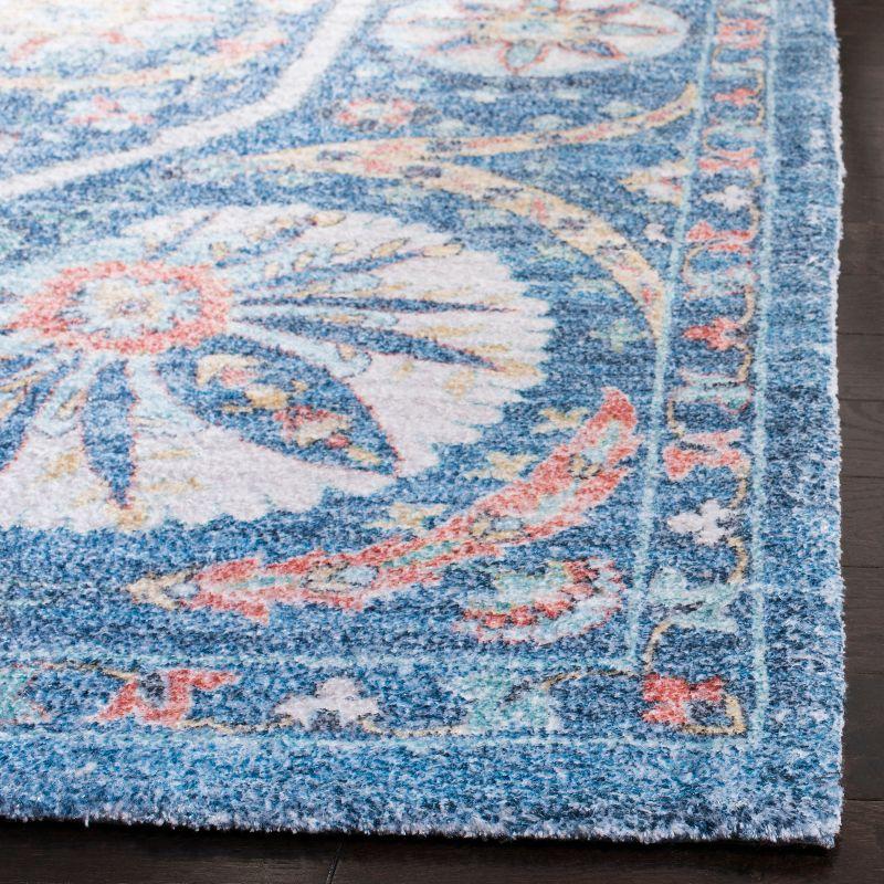 Saffron SFN551 Hand Loomed Area Rug - Blue/Creme - 4'x6' - Safavieh.
