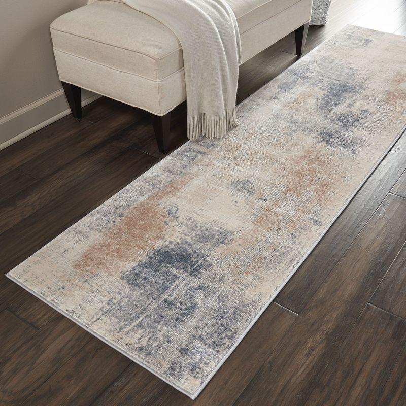 Nourison Rustic Textures Contemporary Abstract Indoor Area Rug Beige/Grey 2'2" x 7'6"
