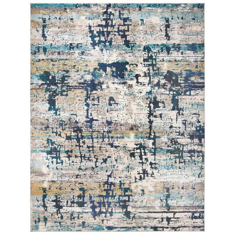 Madison MAD469 Power Loomed Indoor Area Rug - Cream/Blue - 9'x12' - Safavieh