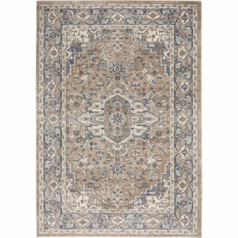 Nourison Concerto Center Medallion Indoor Rug Beige Grey 5'3" x 7'3"