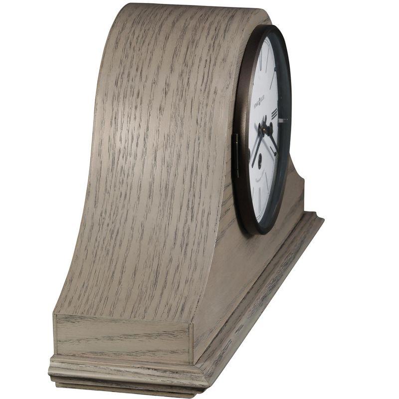 Howard Miller® Lakeside Modern & Contemporary Roman Numeral Oak Wood Key-Wind/Westminster Tabletop Clock in Gold