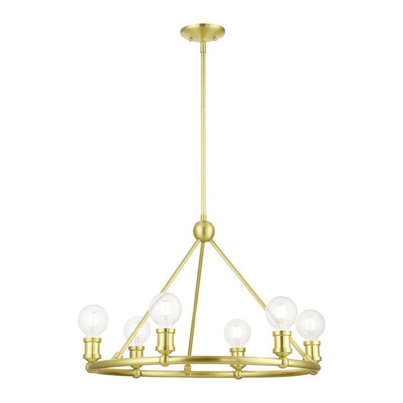 Livex Lighting Lansdale 6 - Light Chandelier in  Satin Brass