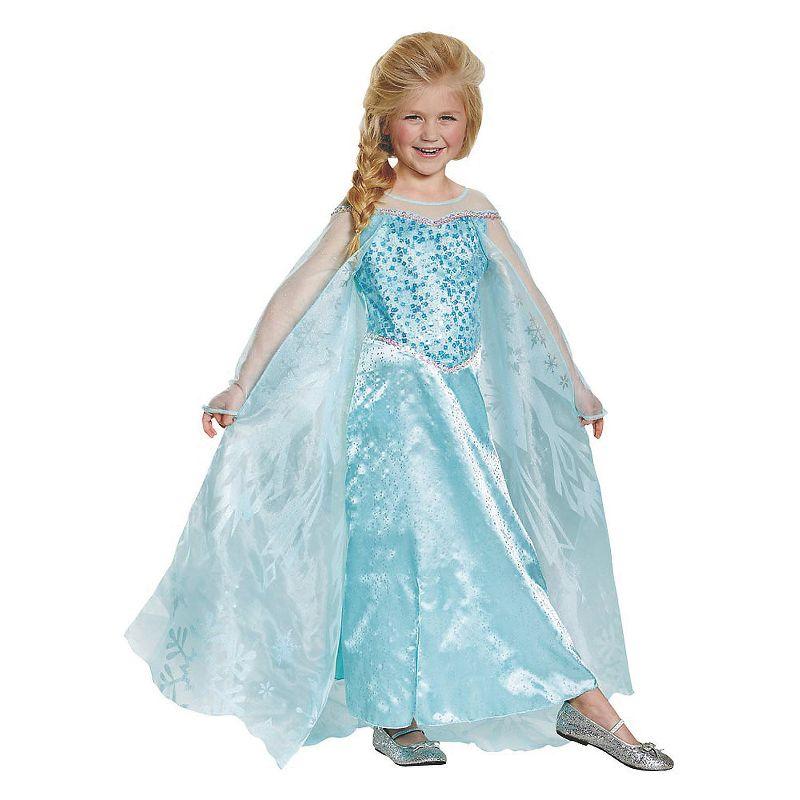 Girls' Elsa Prestige Costume - 7-8 - Blue
