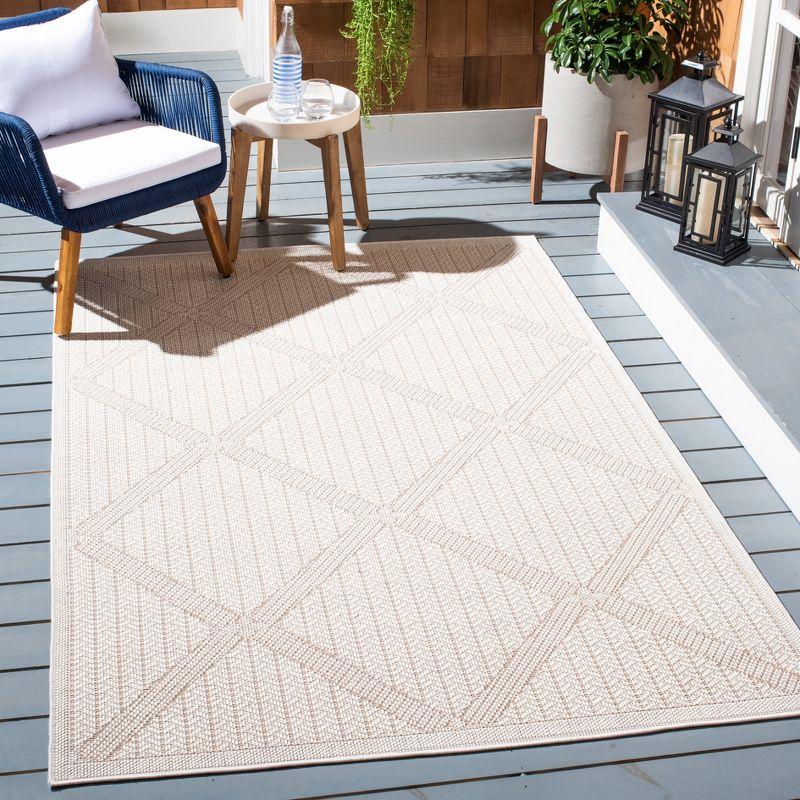 Bermuda BMU811 Power Loomed Indoor/Outdoor Area Rug - Cream/Beige - 3'x5' - Safavieh..