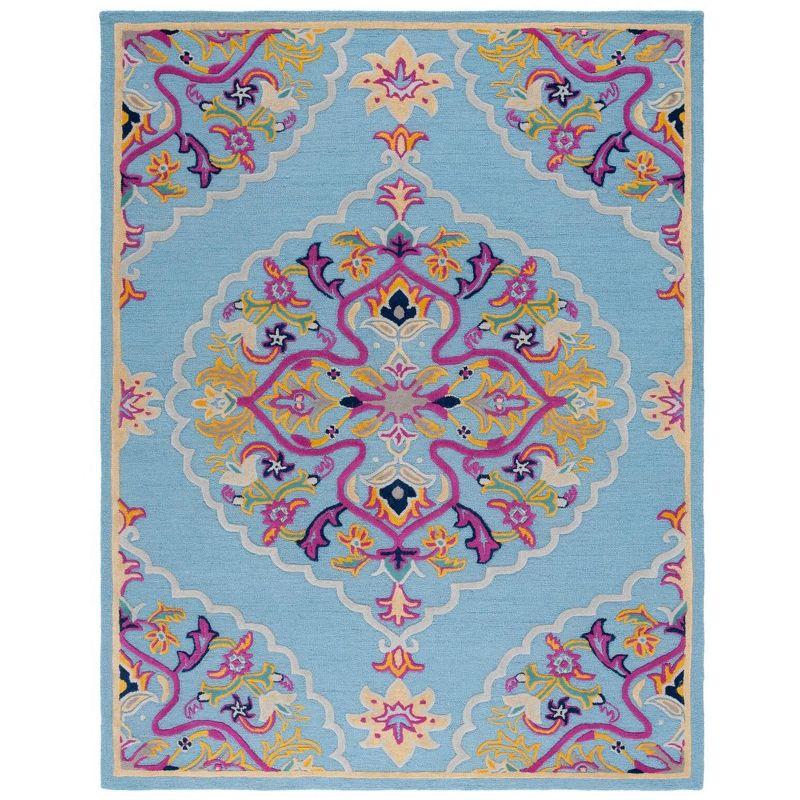 Bellagio BLG605 Hand Tufted Indoor Area Rug - Light Blue/Multi - 8'9"x12' - Safavieh