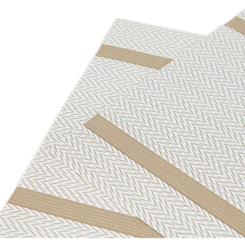 Dainty Home Annandale Woven Vinyl Reversible Rectangular Placemat Set Of 6