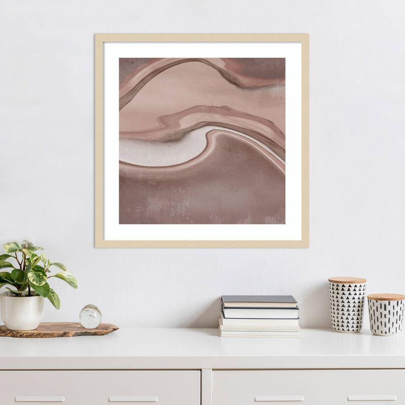 Two Sides II Abstract Brown Paper Framed Wall Art