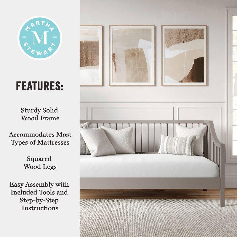 Martha Stewart Martha Stewart Neely Wooden Platform Daybed With Spindles And Wood Slat Foundation