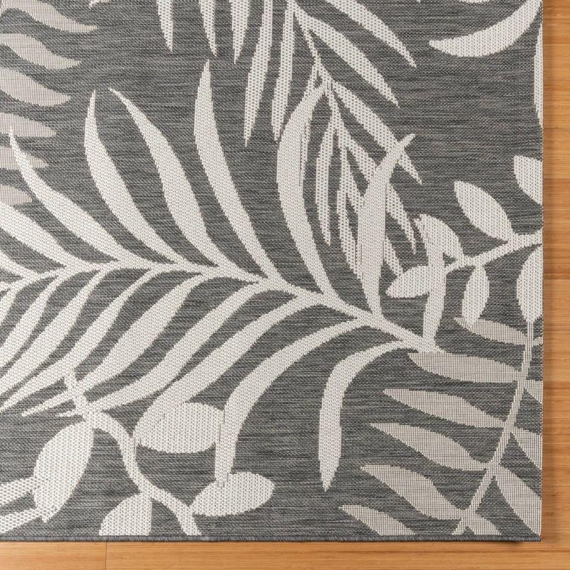 120"x94" Paseo Akimbo Indoor/Outdoor Rug Gray White/Botanical - Gertmenian