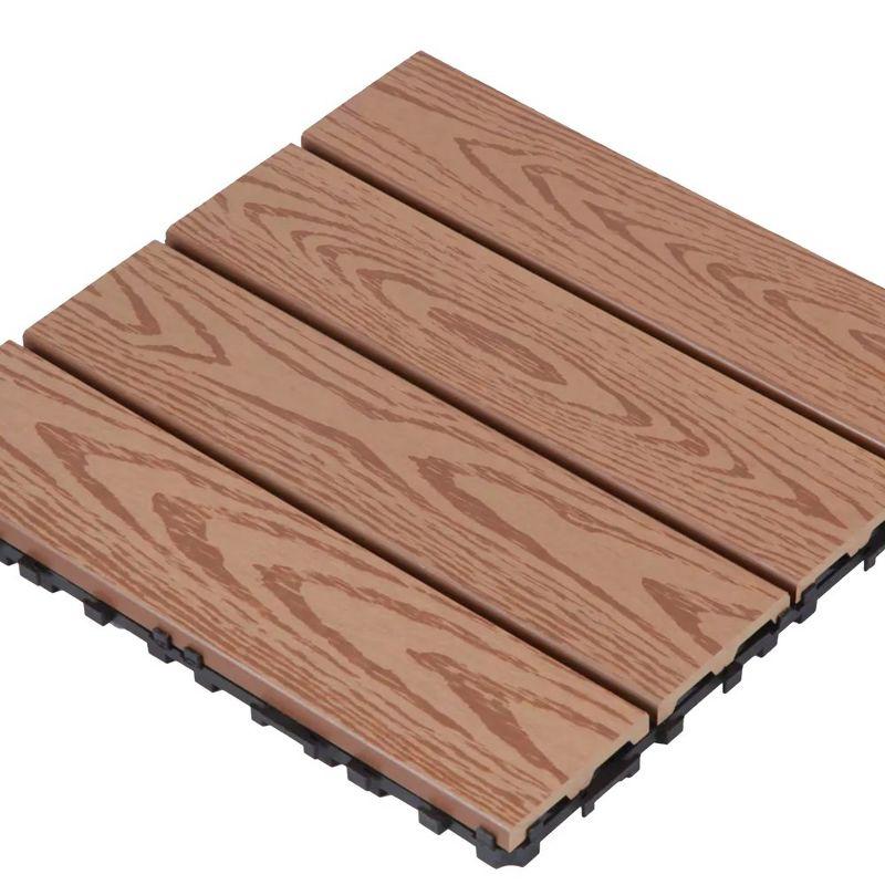 Wood Plastic Composite Deck Tiles Set of 20pcs, Composite Decking Resist Rust