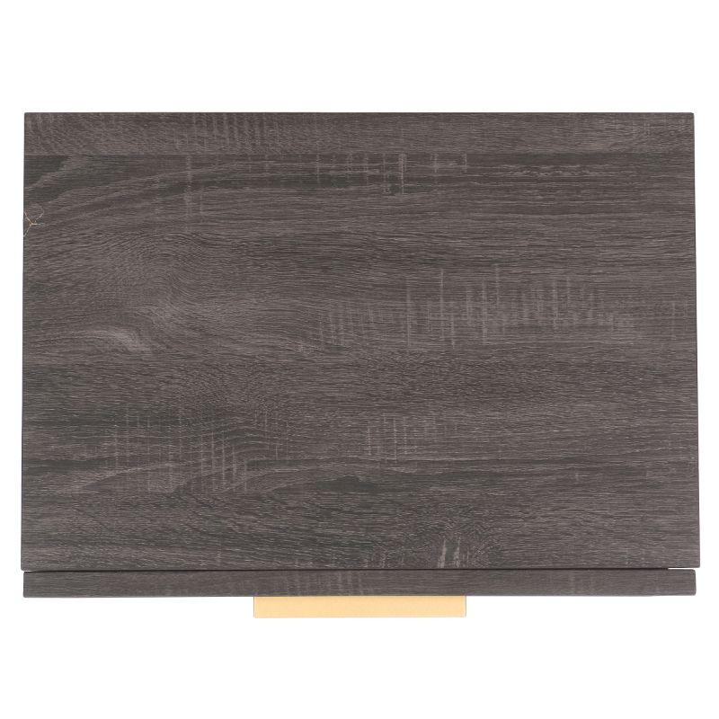 Axelle 1 Drawer Nightstand - NST9607 - Distressed Black/Gold - Safavieh